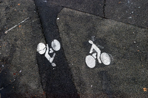 Graff de vélo - © Norbert Pousseur