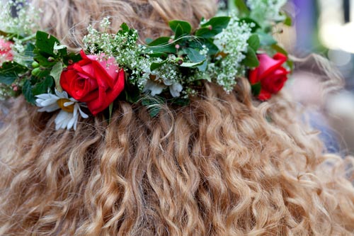 Couronne sur cheveux ondulés - © Norbert Pousseur