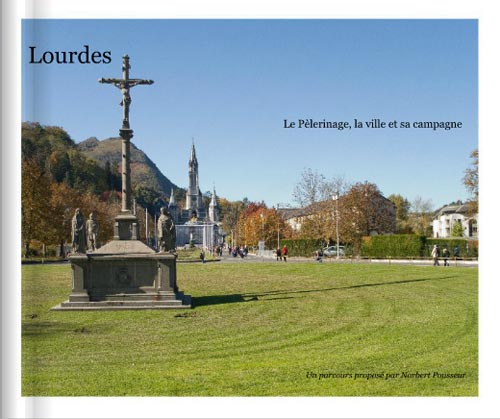 La página de cobertura del libro sobre Lourdes - © Norbert Pousseur