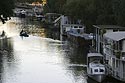 Péniches à quai le long de l'île de la Jatte - © Norbert Pousseur