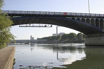 Arche en travaux du pont de Gennevilliers - ponts sur Seine - © Norbert Pousseur