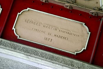 Plaque de la fonderie Martin du pont Ouest de Saint-Ouen - ponts sur Seine - © Norbert Pousseur