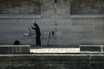 Peintre sur les quais - © Norbert Pousseur