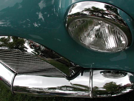 Phare et calandre de Chrysler C 538 - voiture ancienne - © Norbert Pousseur