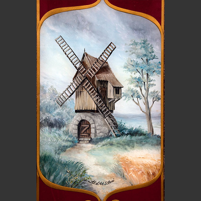 Moulin à vent à corps pivotant en bois -  © Norbert Pousseur