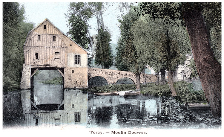 Le moulin pendant de Douvres -  carte posatle numérisée par © Norbert Pousseur