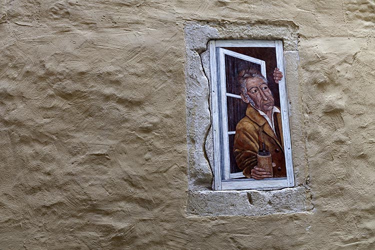 Image de fenêtre dans le mur -  © Norbert Pousseur