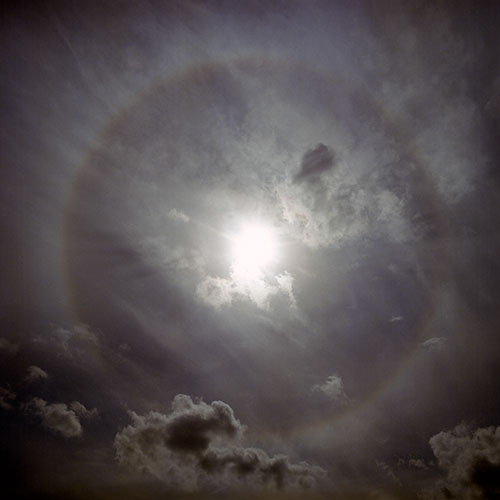 Soleil avec halo de nuages -  © Norbert Pousseur